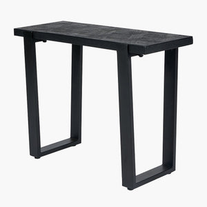 Black Wood & Metal Console Table