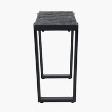 Load image into Gallery viewer, Black Wood &amp; Metal Console Table