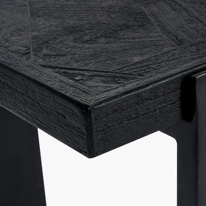 Black Wood & Metal Console Table