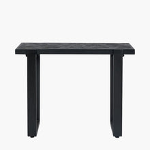 Load image into Gallery viewer, Black Wood &amp; Metal Console Table