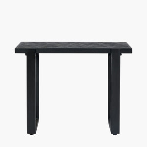 Black Wood & Metal Console Table