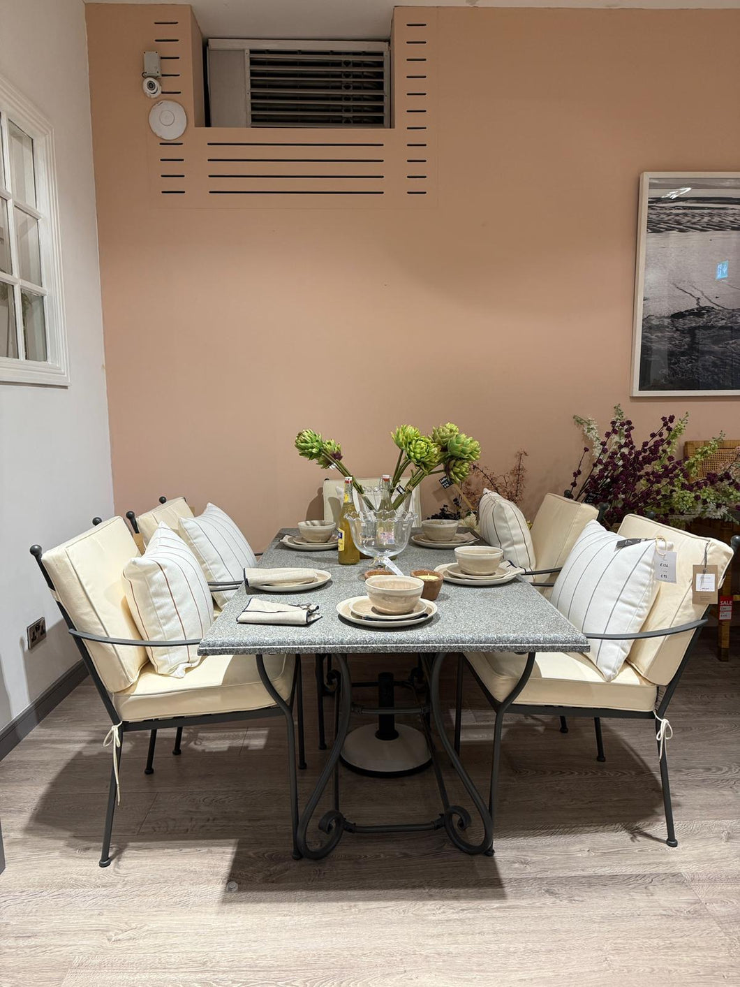 Neptune Garden Cheltenham Dining Table - Granite Top