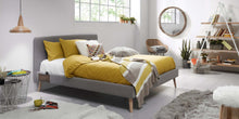 Load image into Gallery viewer, Dyla headboard with removable grey cover for a bed up to 160 cm - image 2