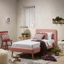 Load image into Gallery viewer, Dyla headboard with removable pink cover for a bed up to 90 cm FSC Mix Credit - image 2