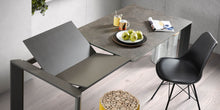 Load image into Gallery viewer, Axis porcelain extendable table in Volcano Ash finish anthracite steel legs 140(200)cm - image 10
