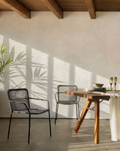Load image into Gallery viewer, Ellen stackable outdoor chair in black cord and galvanised steel - image 5
