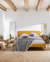 Load image into Gallery viewer, Dyla bed cover in mustard for a 160 x 200 cm mattress - image 7