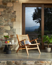 Load image into Gallery viewer, Delano grey terrazzo side table with steel legs in a black finish, Ø 55 cm - image 4