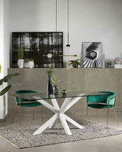 Load image into Gallery viewer, Argo glass table and steel legs with white finish, 200 x 100 cm - image 5