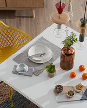 Load image into Gallery viewer, Argo table in melamine with white finish and steel legs with white finish 200 x 100 cm - image 6