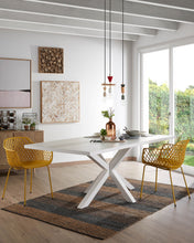 Load image into Gallery viewer, Argo table in melamine with white finish and steel legs with white finish 200 x 100 cm - image 5