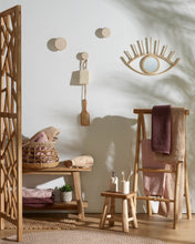 Load image into Gallery viewer, Set of 3 Nadua hangers in solid wood with a natural beech finish. - image 2