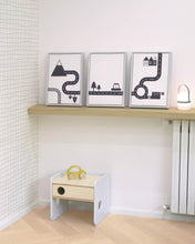 Load image into Gallery viewer, Set of 3 Nisi black cars pictures in white wood frame - image 2