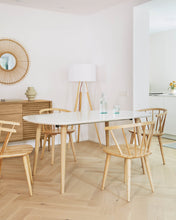 Load image into Gallery viewer, Oqui extendable oval table with an oak veneer and solid wood legs, Ø 160 (260) x 100 cm - image 6
