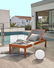 Load image into Gallery viewer, Caterin solid eucalyptus wood outdoor sun lounger in grey, FSC 100% - image 7