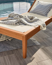 Load image into Gallery viewer, Caterin solid eucalyptus wood outdoor sun lounger in beige, FSC 100% - image 9