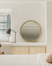 Load image into Gallery viewer, Alum round solid mindi wood mirror 80 cm - image 3