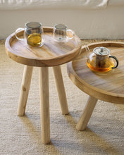 Load image into Gallery viewer, Glenda round solid teak wood side table, Ø 35 cm - image 4
