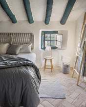 Load image into Gallery viewer, Aberash solid mindi wood and grey cord headboard for a bed up to 160 cm - image 4
