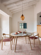 Load image into Gallery viewer, Nina stackable chair in FSC 100% solid acacia wood and terracotta rope seat - image 11