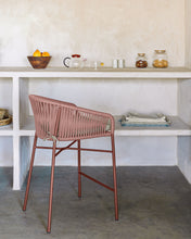 Load image into Gallery viewer, Yanet stool made from terracotta cord and galvanised steel, height 65 cm - image 11
