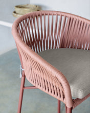 Load image into Gallery viewer, Yanet stool made from terracotta cord and galvanised steel, height 65 cm - image 12