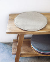 Load image into Gallery viewer, Sora round corduroy chair cushion in taupe, 35 cm - image 2