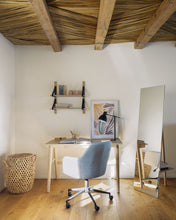 Load image into Gallery viewer, Madina light grey office chair and legs made of steel in matt black - image 4