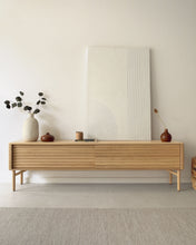 Load image into Gallery viewer, Lenon 2 door solid wood and oak veneer TV stand, 200 x 57 cm, FSC MIX Credit - image 10