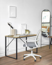 Load image into Gallery viewer, Melva office chair in grey and legs made of steel in white - image 4