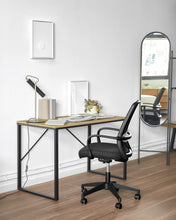 Load image into Gallery viewer, Melva office chair in black and legs made of steel in black - image 4