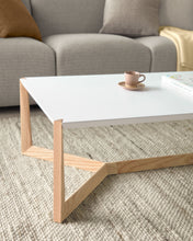 Load image into Gallery viewer, White and ash Quatro coffee table 120 x 60 cm - image 4