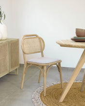 Load image into Gallery viewer, Doriane solid oak chair with natural finish and upholstered seat FSC Mix Credit - image 7