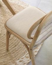 Load image into Gallery viewer, Doriane solid oak chair with natural finish and upholstered seat FSC Mix Credit - image 8