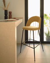 Load image into Gallery viewer, Mahalia mustard-yellow stool height 63 cm FSC 100% - image 7