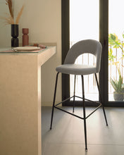Load image into Gallery viewer, Mahalia light grey stool height 63 cm FSC 100% - image 7