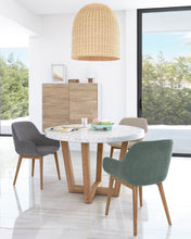 Load image into Gallery viewer, Konna chair in green with solid ash wood legs in a dark finish FR - image 7