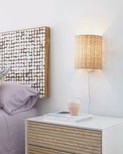 Load image into Gallery viewer, Kimjit wall light in rattan with natural finish UK adapter - image 2