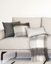 Load image into Gallery viewer, Catarina white and grey check cushion cover 45 x 45 cm - image 2