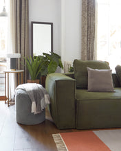 Load image into Gallery viewer, Brunetta round pouffe in dark turquoise velvet Ø 40 cm - image 3
