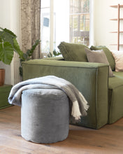 Load image into Gallery viewer, Brunetta round pouffe in dark turquoise velvet Ø 40 cm - image 2