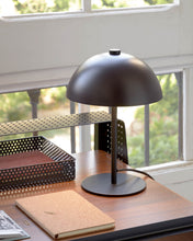 Load image into Gallery viewer, Aleyla table lamp in metal with maroon finish UK adapter - image 2