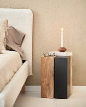 Load image into Gallery viewer, Kwango solid teak wood and metal side table, 29 x 45 cm - image 2