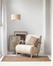 Load image into Gallery viewer, Nazli small linen ceiling light shade with beige finish Ø 40 cm - image 4