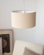 Load image into Gallery viewer, Nazli small linen ceiling light shade with beige finish Ø 40 cm - image 3