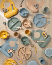 Load image into Gallery viewer, Epiphany dummy and teething ring set in beige silicone and wood - image 3