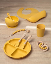 Load image into Gallery viewer, Epiphany dummy and teething ring set in mustard silicone and wood - image 2