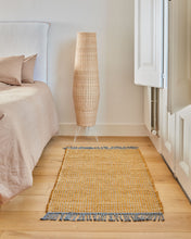 Load image into Gallery viewer, Large Kamaria floor lamp in rattan with natural finish UK adapter - image 2