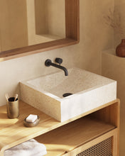 Load image into Gallery viewer, Delina countertop washbasin in white terrazzo 40 x 45 cm - image 2