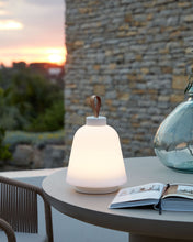 Load image into Gallery viewer, Udiya outdoor table lamp in polythene and metal white with white finish - image 3